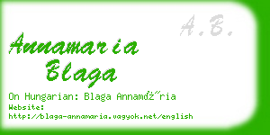 annamaria blaga business card